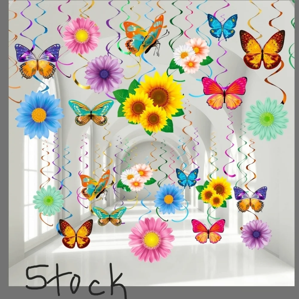 Zonon 30 Piece PARTY HANGING DECORATIONS Spring Summer Themed NEW